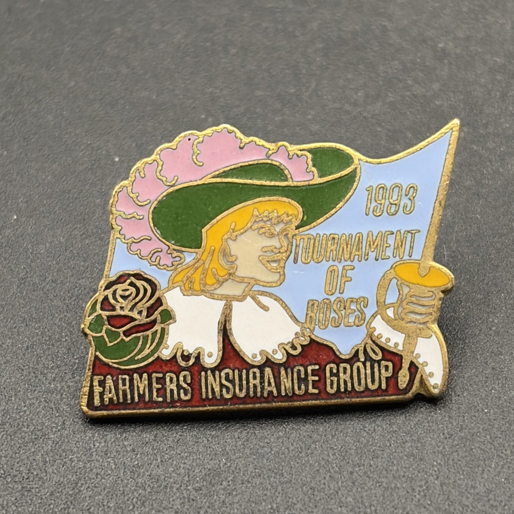 1993 Tournament Of Roses Farmers Insurance Group Lapel Hat Pin